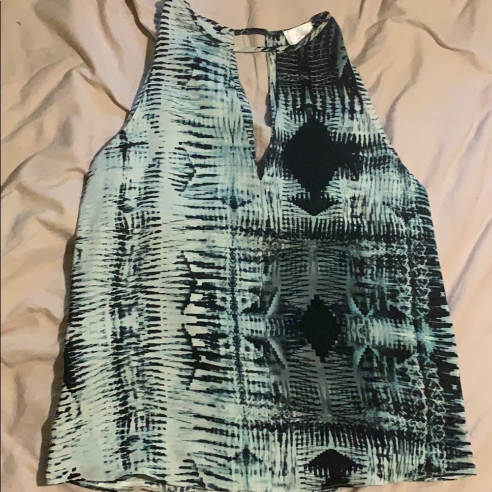 Parker print silk tank